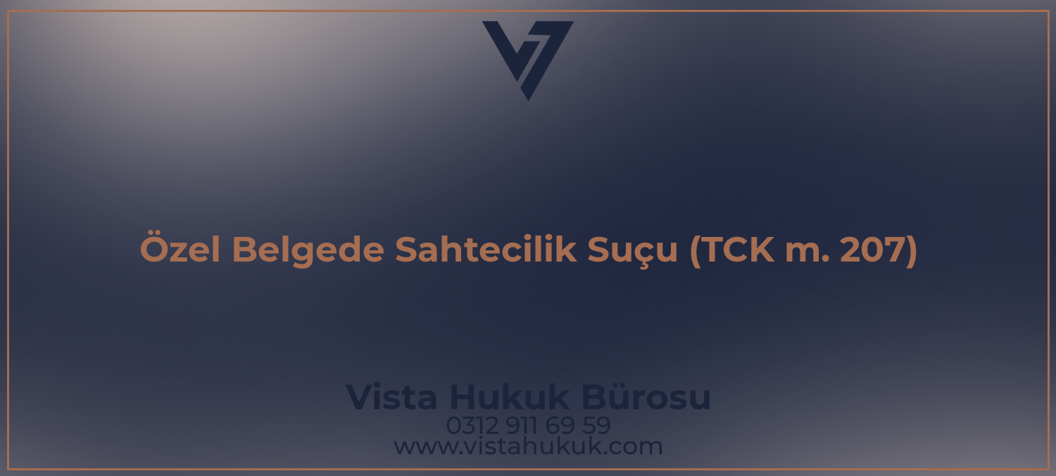 Özel Belgede Sahtecilik Suçu